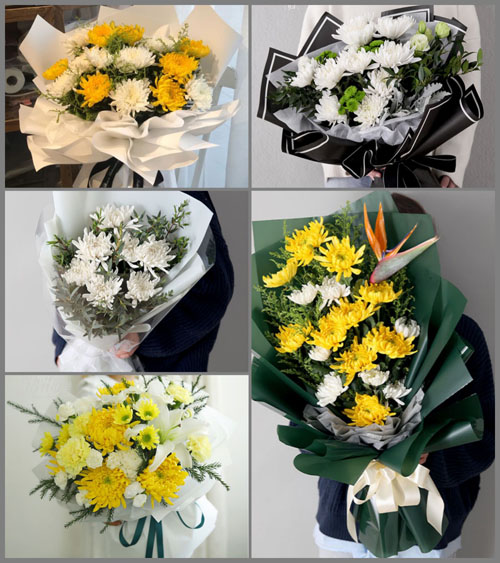 广东揭阳市普宁市大坪农场白事花束代送